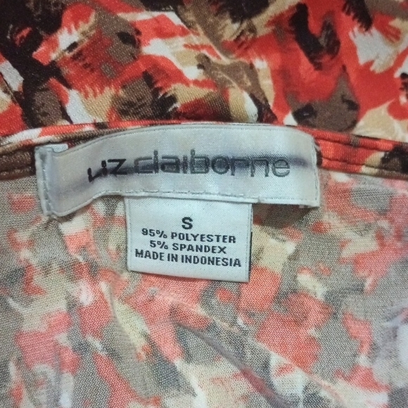 Liz Claiborne Floral Patterned Midi Sleeveless Dress With Tie Belt - Picture 3 of 5